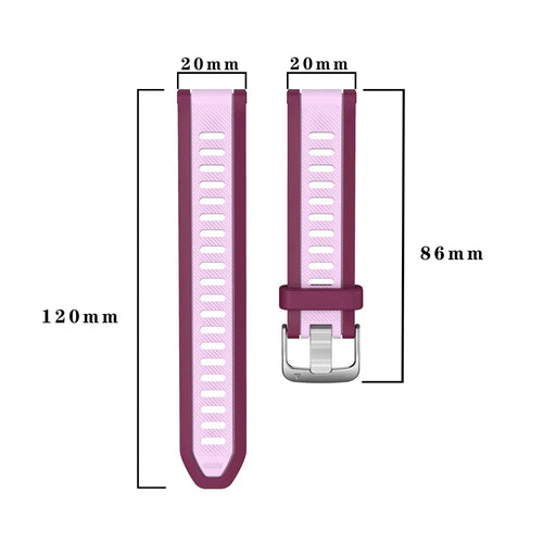 20mm Quick Release Silicone Band for Garmin Forerunner & Vivoactive Silicone Watch Band Oasis Select