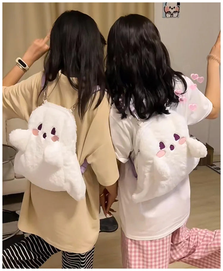 Halloween Cute Ghost Cartoon Backpack New Personalized Doll Plush Doll Girl Single Backpack Oasis Select