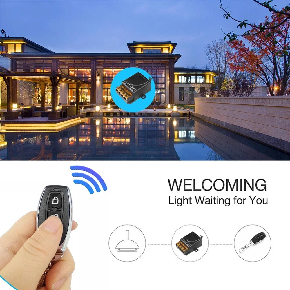 433MHz Wireless Remote Switch AC 75V-240V 30A Relay | GGBEE Wireless Relay Switch Oasis Select