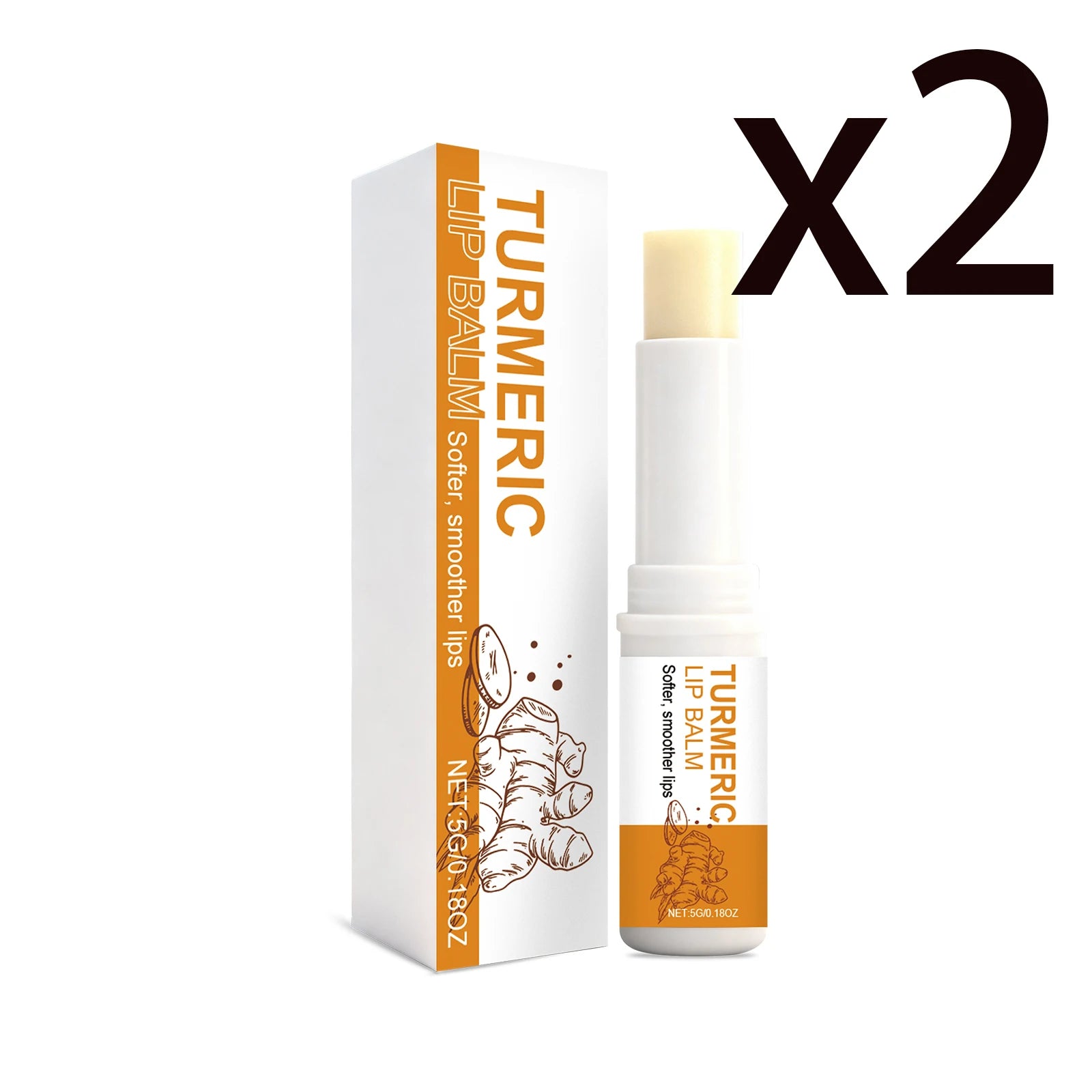 Turmeric Moisturizing Lip Balm Remove Dead Skin Reduce Lip Lines Antioxidant Anti Cracking Winter Repair Damage Brighten Lip Gel Oasis Select 2x5g