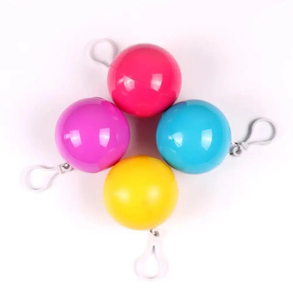 Mini Portable Disposable Rain Poncho Keychain Ball – Emergency