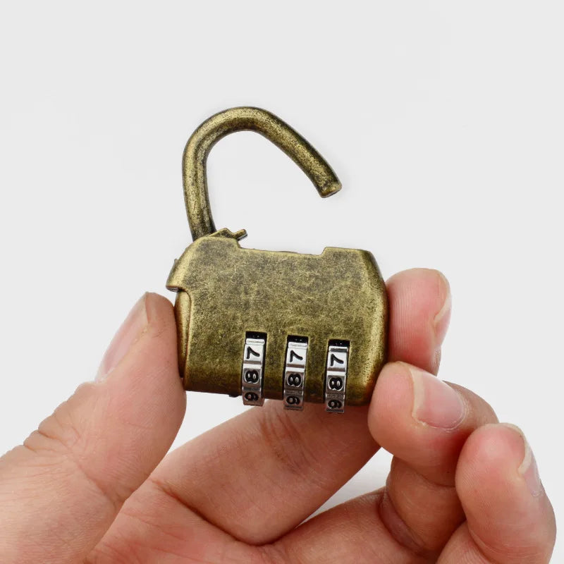 Alloy Zine Password Locks Vintage Antique Chinese Old Style Jewelry Chest Box Code Password Lock Padlock Small Oasis Select