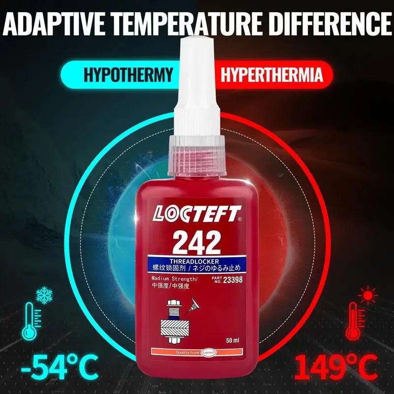 1pc 50ml Threadlocker Screw Glue Quickly Cured Thread Locking Agent Anaerobic Adhesive Corrosion-Resistant Anti-Loosening Glue Oasis Select