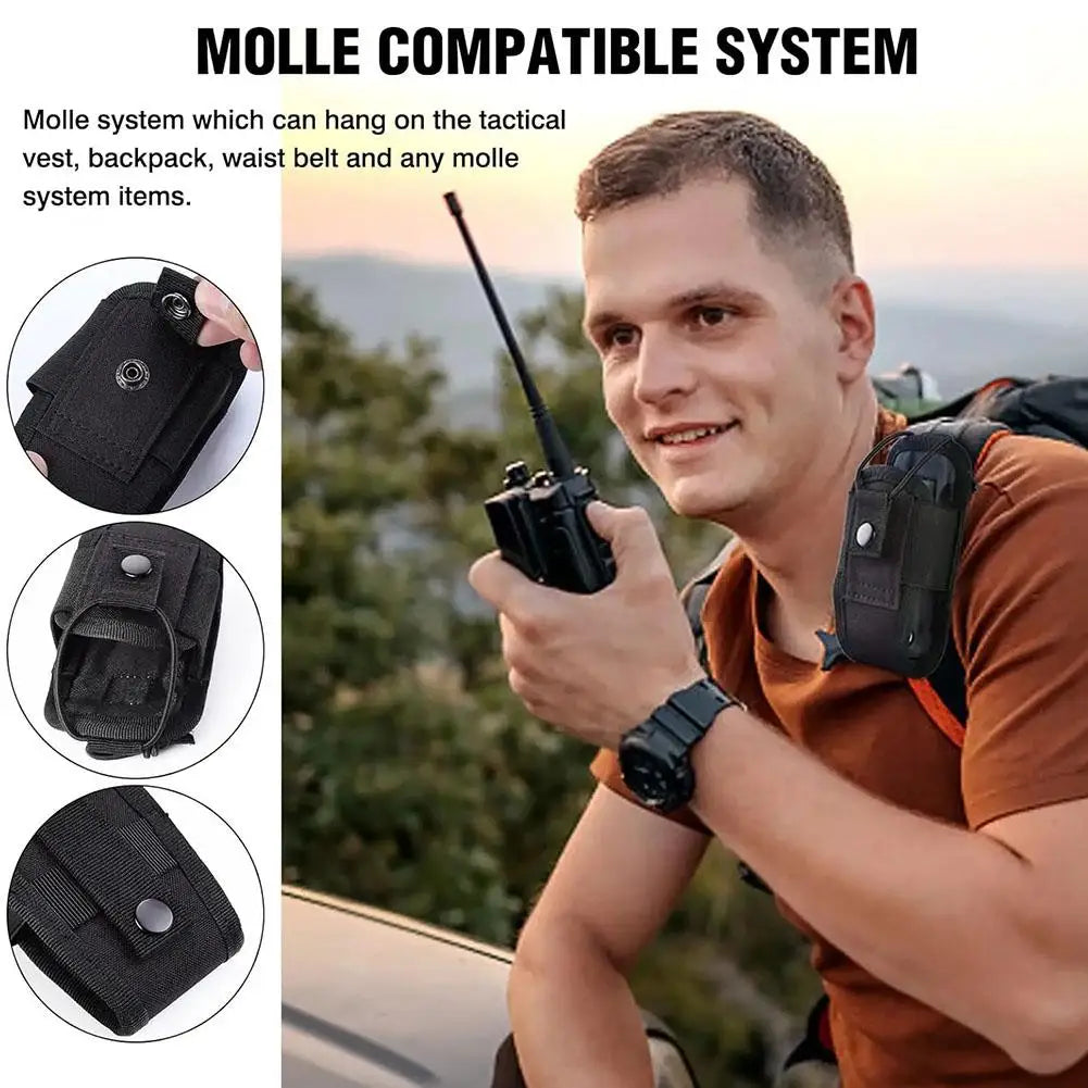 Tactical MOLLE Walkie Talkie Pouch | Outdoor Radio Holster