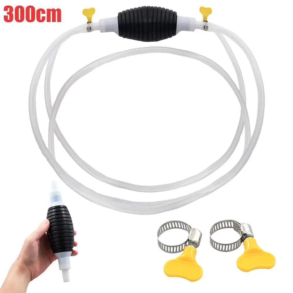 Manual Siphon Pump Portable Oil Extractor Gasoline Diesel Suction Hose Multifunctional Liquid Vacuum Cleaner Liquid Transfer Oasis Select 3 meters