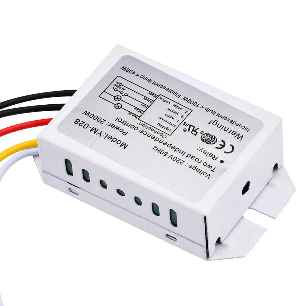 220V Two-Ways 3-Sections Digital Subsection Switch 2-Way Group Segmenter for Ceiling Light Independence Control Section Switch Oasis Select
