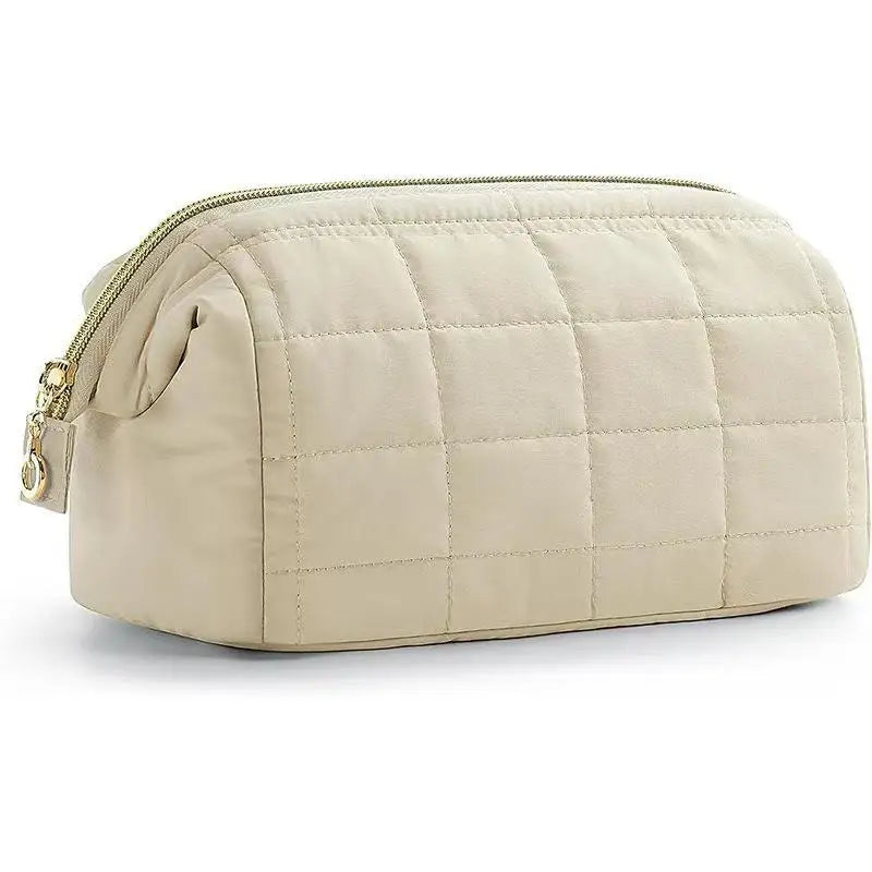 Makeup Bag Travel Makeup Bag Cosmetic Storage Box Expandable Storage Travel Essentials Toiletries Brushes Oasis Select White