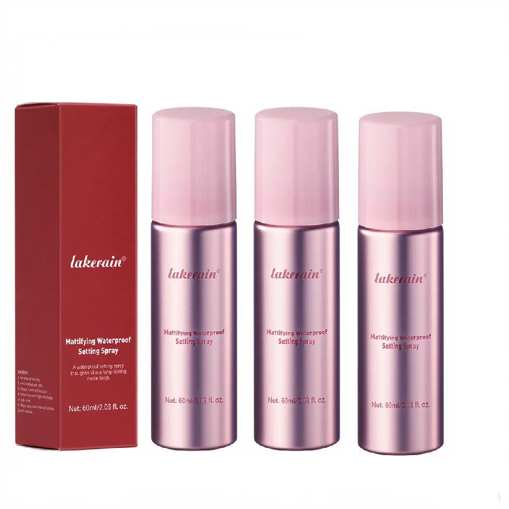 Mattifying Waterproof Setting Spray for All Skin Types Oil Control Non Sticky Makeup Fixer Long Lasting Matte Base Makeup Oasis Select 3pcs