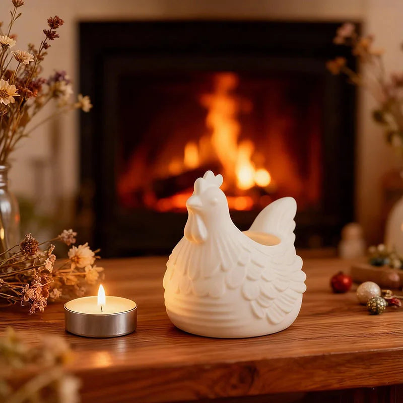 DIY 3D Little Chicken Candle Holder Epoxy Resin Mold, Plaster Hen Decoration, Candle Holder Silicone Mold, Desktop Storage Oasis Select