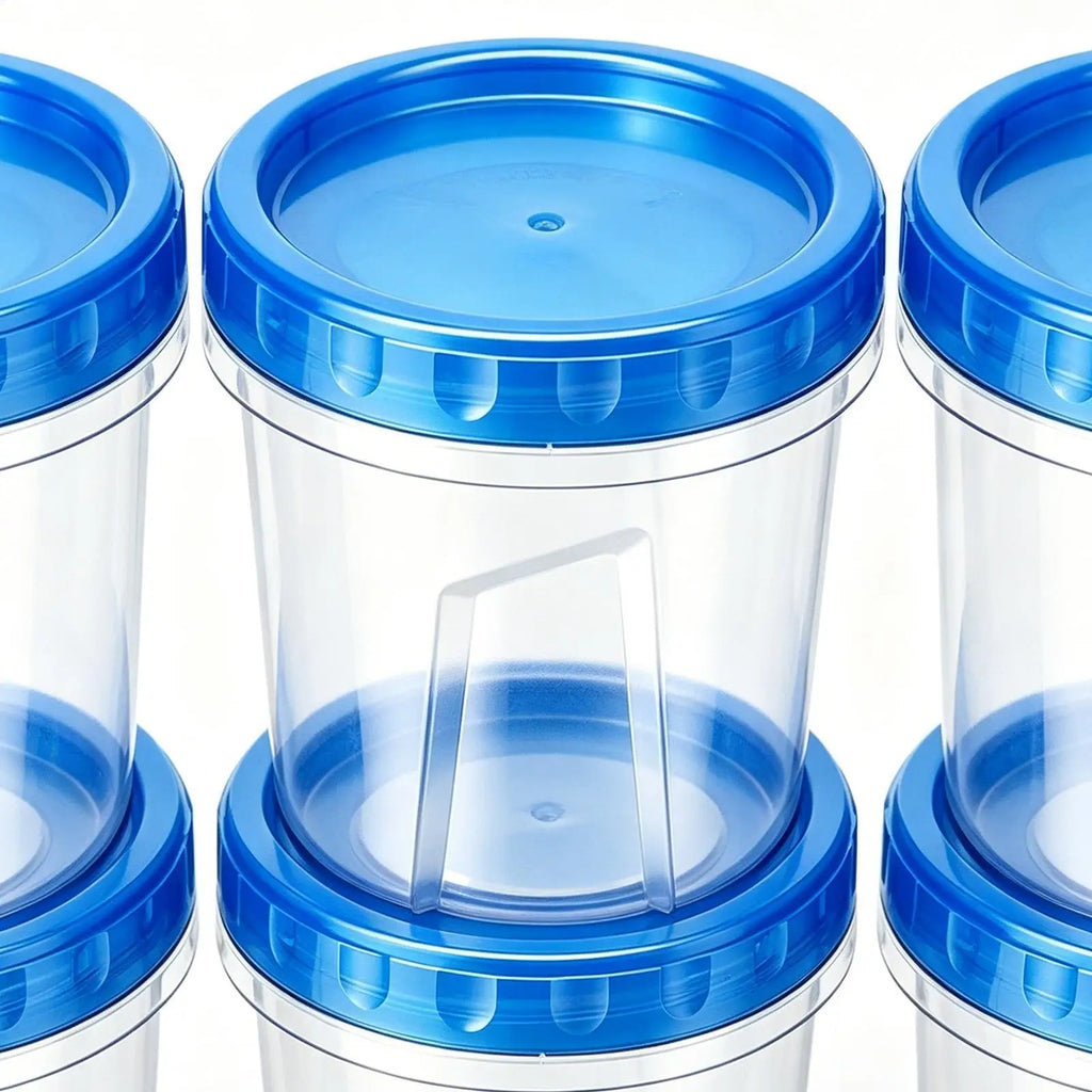 6Pcs Round Food Fresh Keeping Box Kitchen Refrigerator Storage Container Fruits Snacks Sealed Jar Food Storage Box with Lids Oasis Select