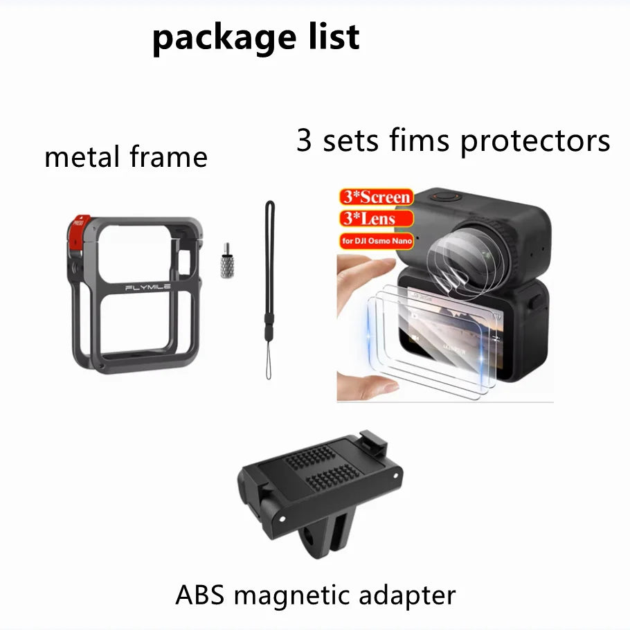 DJI Osmo Nano Aluminum Cage | Cold Shoe & Quick Release
