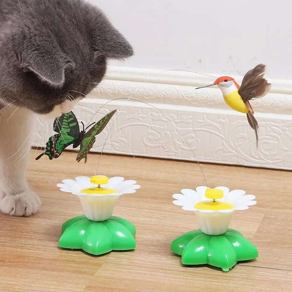 Electric Rotating Butterfly Bird Cat Toy – 360° Auto Spin Interactive Cat Toy Oasis Select