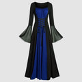 Plus Size Gothic Medieval Hooded Maxi Dress | Halloween Cosplay Gothic Costume Dress Oasis Select Blue S
