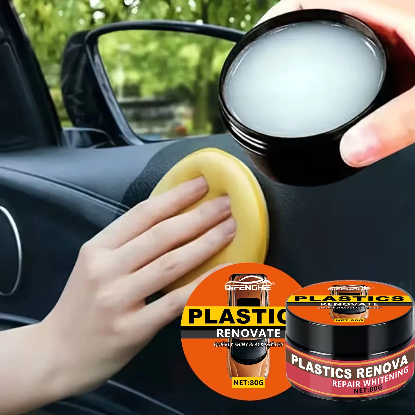 Car Plastic Restorer Cream – UV Protection & Black Trim Shine Plastic Trim Restorer Oasis Select