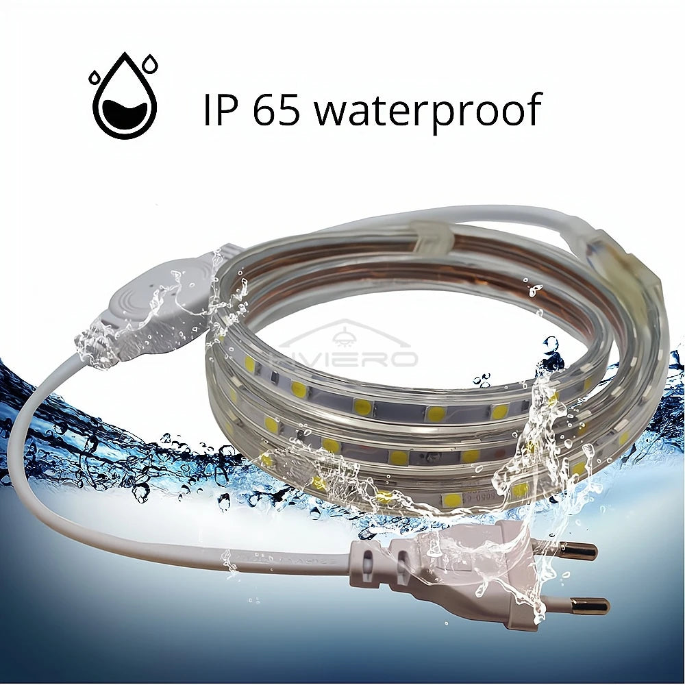 HVIERO 1M IP67 Waterproof 5050 SMD LED Strip Light 220V