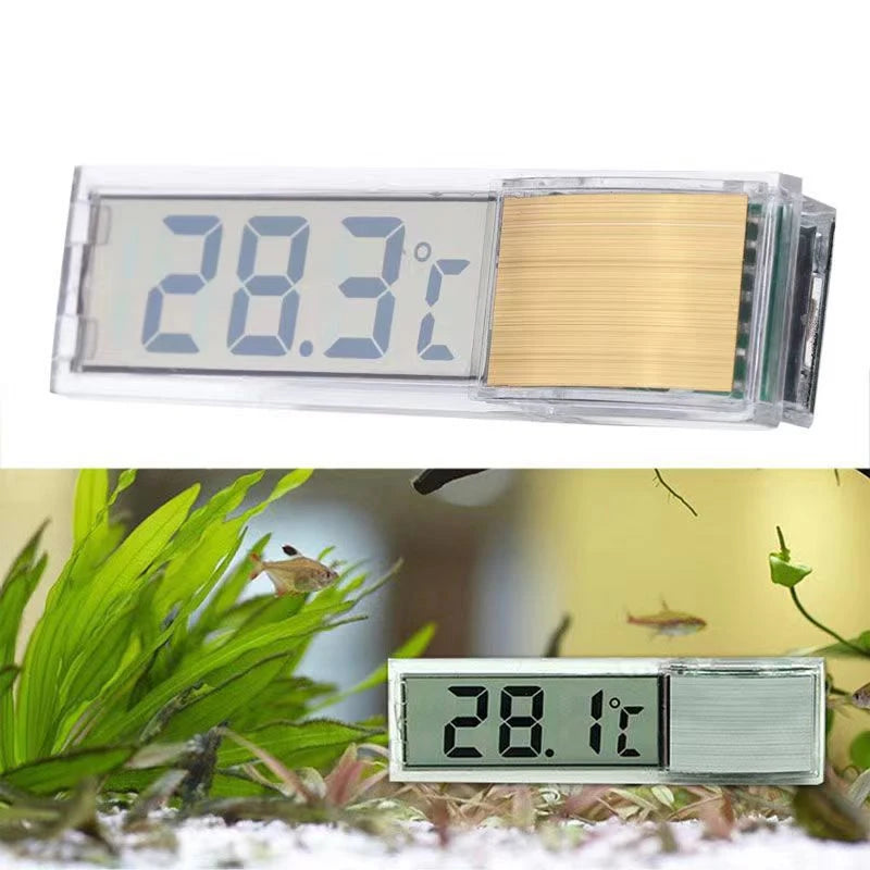 1pc Aquarium Thermometer 3D Digital LED Electronic Fish Tank Temperature Fish Turtle Temp Meter Aquarium Decoration Oasis Select