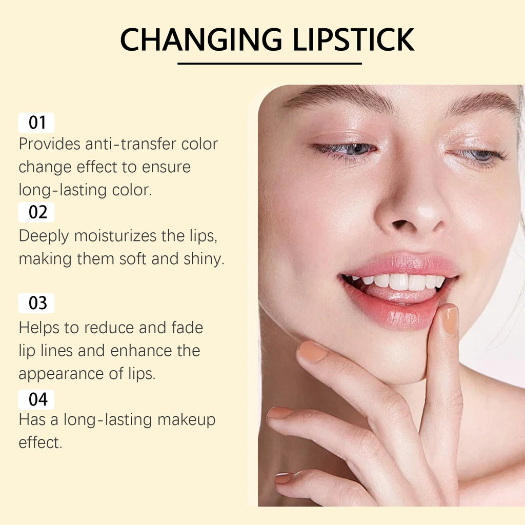 Jaysuing Gold Color-Changing Lip Balm | Hyaluronic Acid Hydrating Color-Changing Lip Balm Oasis Select