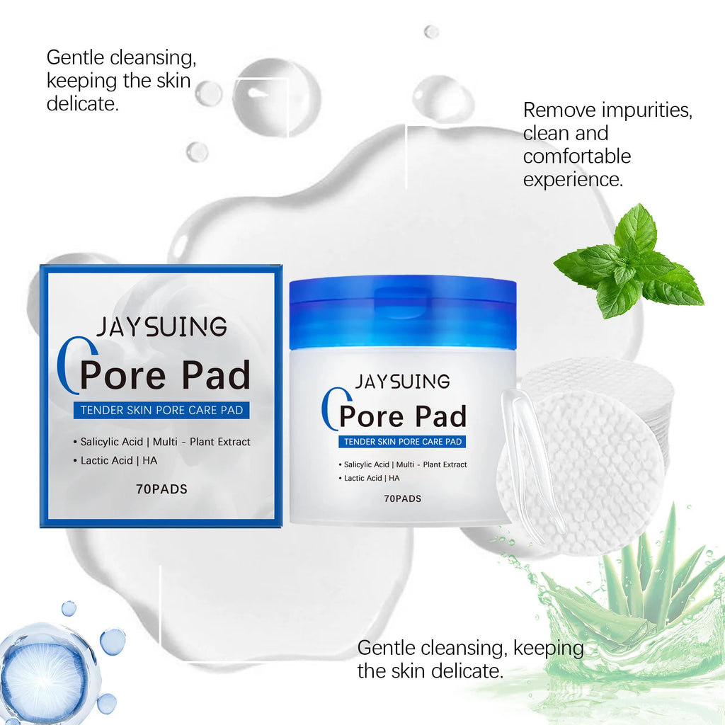 Jaysuing Hyaluronic Acid Cotton Pads Gentle Exfoliate Unclog Pores Reduce Acne Pimples Daily Skincare Use Face Clean Cotton Pads Oasis Select