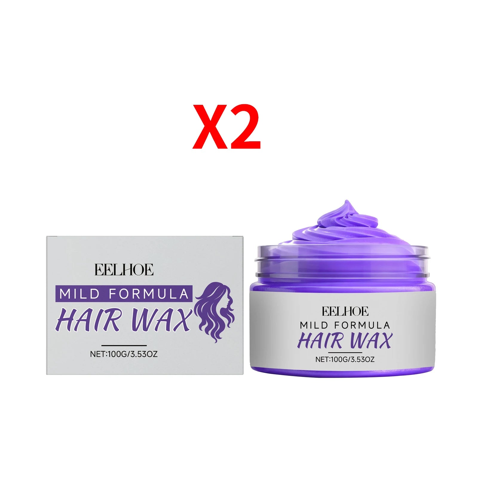Purple Temporary Hair Color Wax – Wash-Out Dye for Men & Women Temporary Hair Color Wax Oasis Select 2PCS
