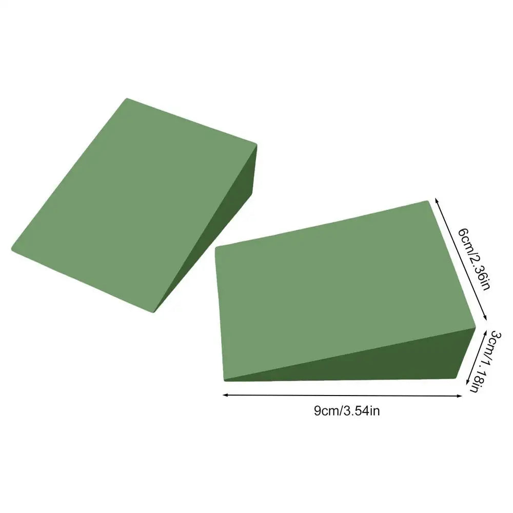 1Pairs Yoga Wedge Blocks EVA Foam Yoga Wedge Stretch Slant Boards Exercise Yoga Block Pilates Wedge Squats Fitness Accessories Oasis Select Green