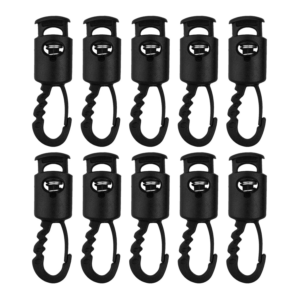 10pcs Camping Tent Wind Rope Clip Tent Hooks Camping Caravan Awning Tent Wind Rope Clamp Tent Clip Windproof Outdoor Tools Oasis Select 10pcs