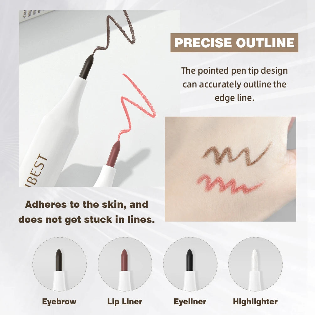 QiBest 4-in-1 Makeup Pen – Eyeliner, Brow, Lip & Highlighter