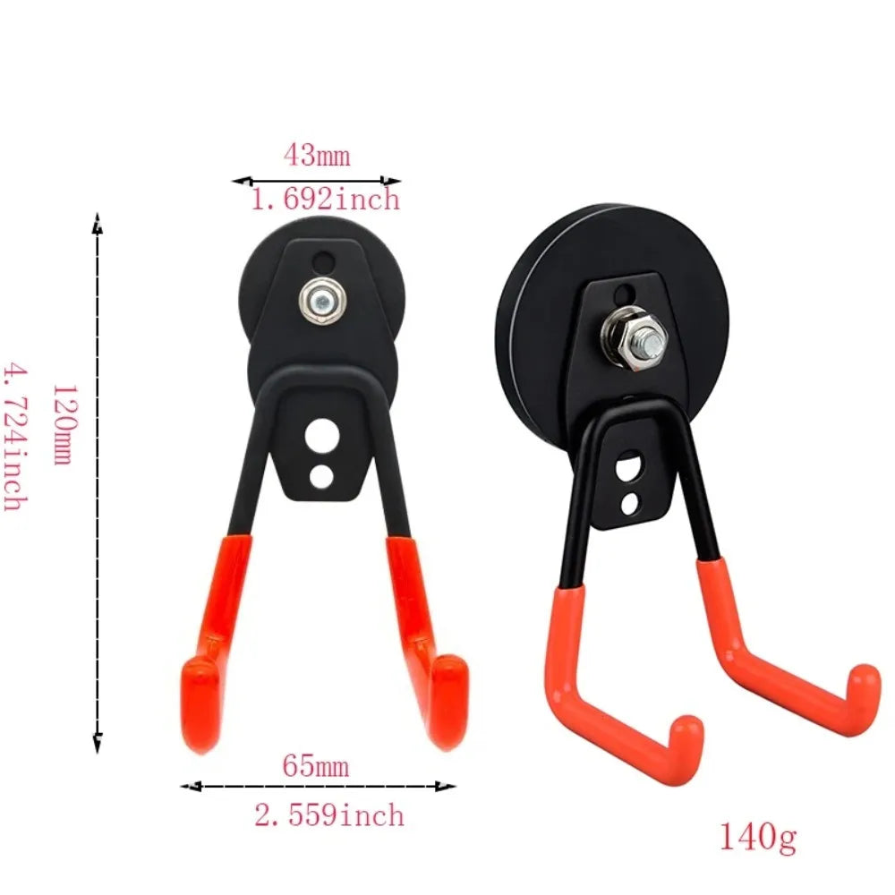 Strong Magnet Garage Hook, Nail Free Installation, High Load-Bearing, Anti Slip, Waterproof, Suitable for Gardening Tools, 43mm Oasis Select