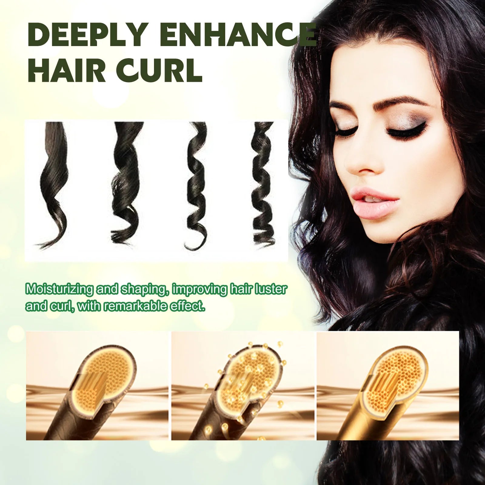 Jaysuing Curly Hair Mousse – Lasting Hold, Frizz-Free Curls Curl Styling Mousse Oasis Select