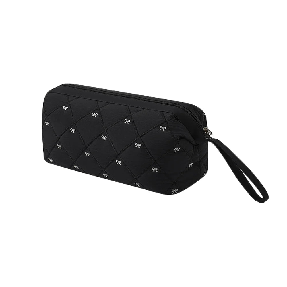 Bowknot Hair Dryer Storage Bag – Dustproof Travel Organizer