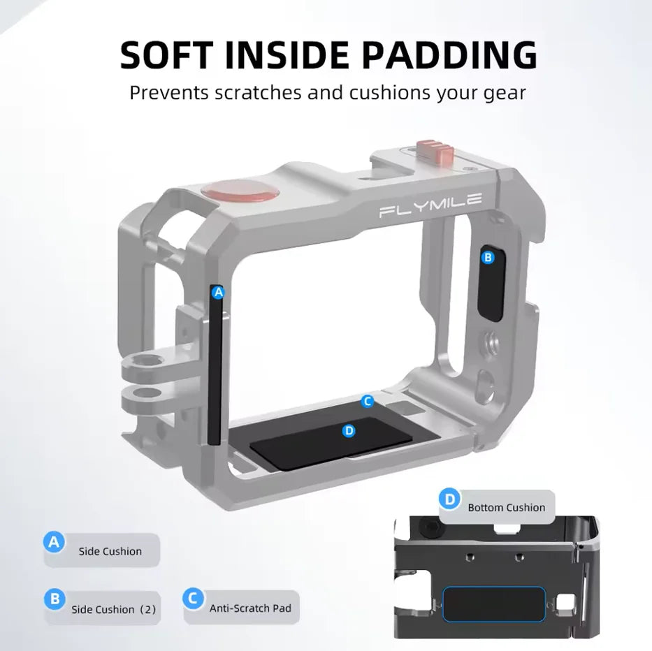 Flymile Metal Cage for Insta360 GO Ultra | Aluminum Alloy Frame