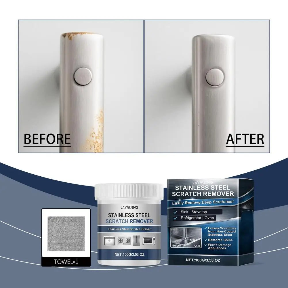 Stainless Steel Scratch Remover Quickly Removes Rust Effectively Cleans Stains Long Lasting Shine Builder Metal Polishing Creams Oasis Select 100ml