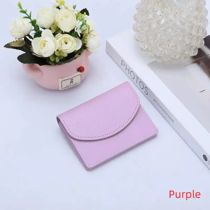 Women's Compact PU Leather Wallet – Card Holder & Coin Purse