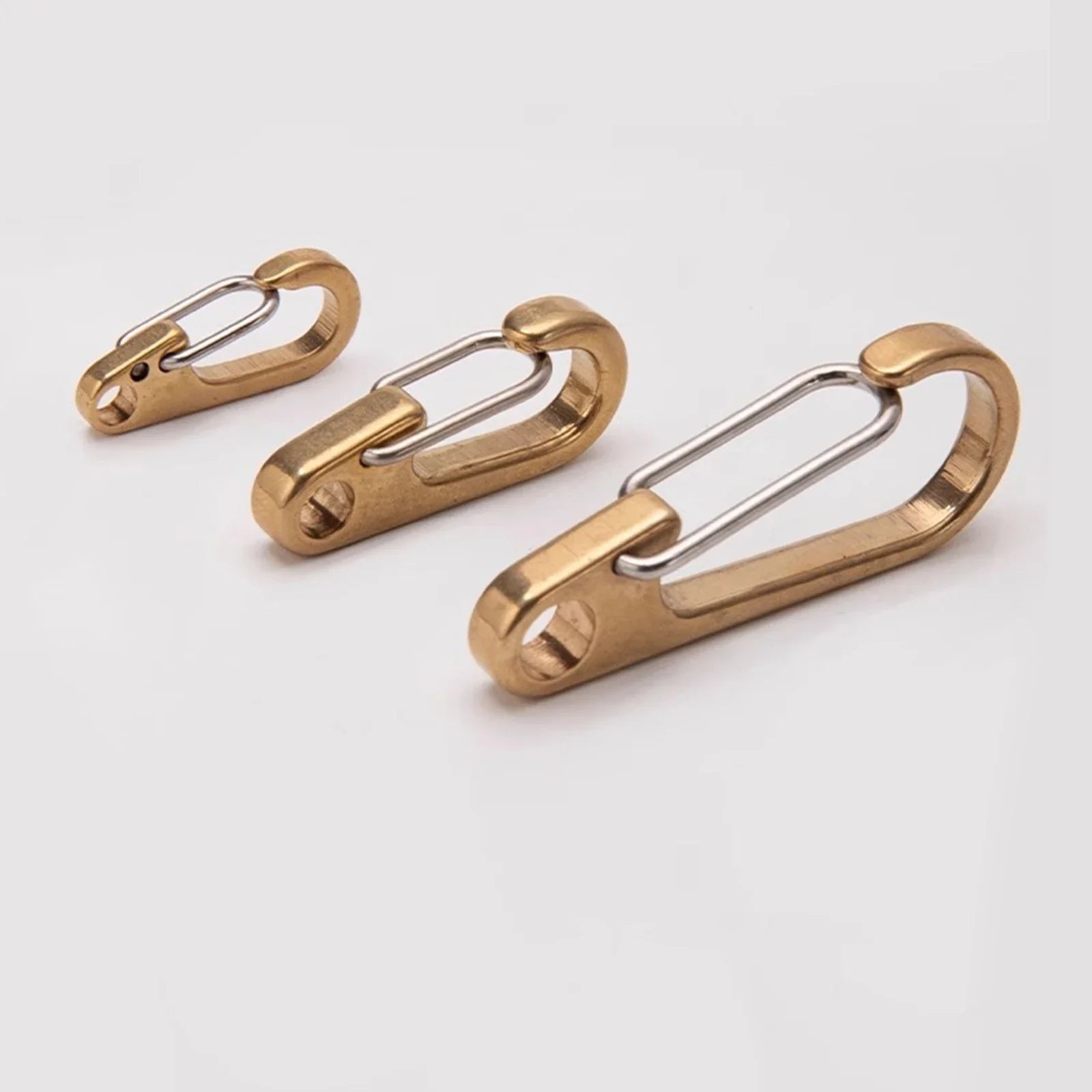 Brass Carabiner Clips 26/33/50mm – Backpack & Camping Buckle