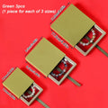 3-Piece Set, 3 Sizes Transparent Floating Display Box, Plastic Film Jewelry Storage Box, Jewelry Packaging Box/Gift Box Oasis Select Green 3pcs