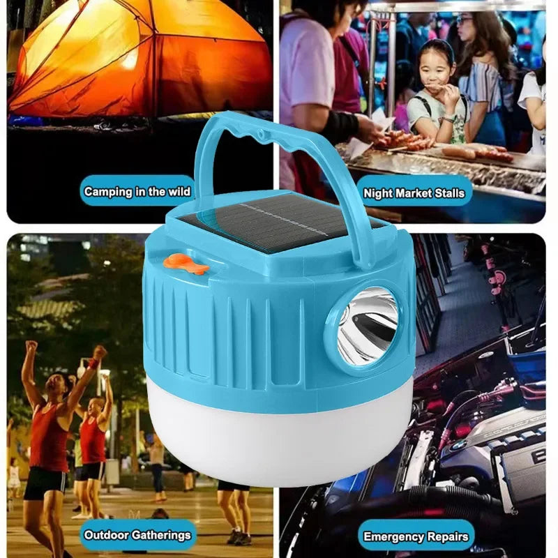 Led Emergency Camping Light, Solar Charging 2-In-1 Flashlight, Outdoor Adventure Camping Light Oasis Select
