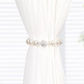 Pearl Magnetic Curtain Tie Backs Curtain Buckle Curtain Rope Holder Hook Curtain Binding Strap Kids Room Decoration Accessories Oasis Select White-40cm