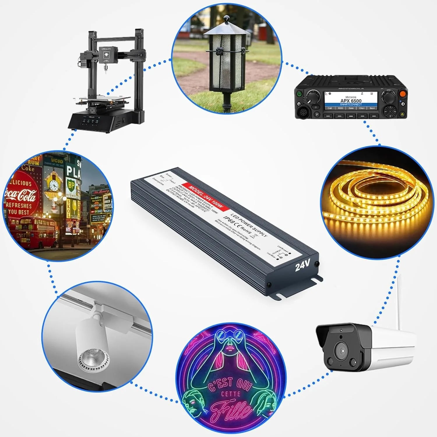 Power Supply AC 220V TO DC 12V 24V Waterproof LED Power Supply IP67 LED Driver 12 24 V For LED Strip Light Oasis Select