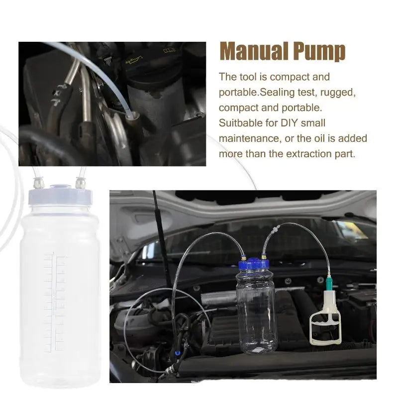 Oil Change Artifact Manual Hand Pump Engine Suction Vacuum Car Truck Van Moto Maintenance Tool 2L Bottle Storage Hose Oasis Select
