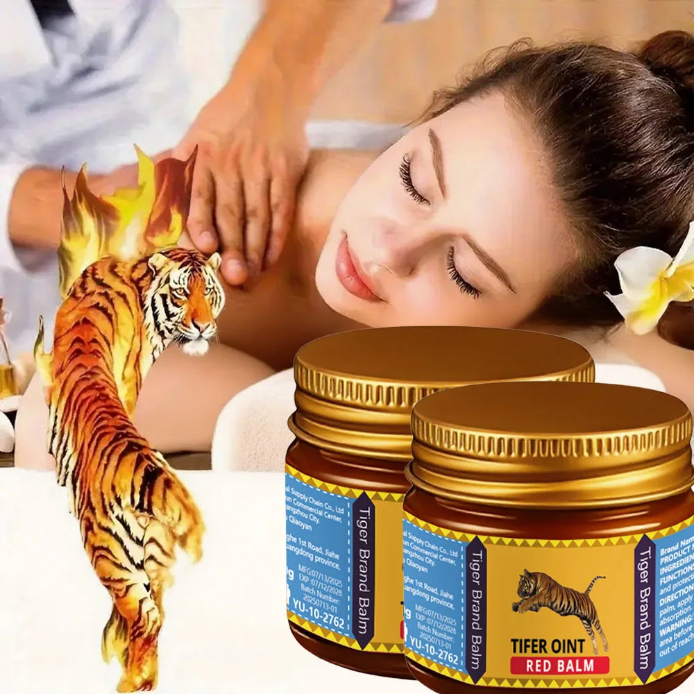 YUITIKUE Tiger Red Balm Joint Care Cream 60g - Soothes Muscles & Joints Non-Greasy 2pc Oasis Select