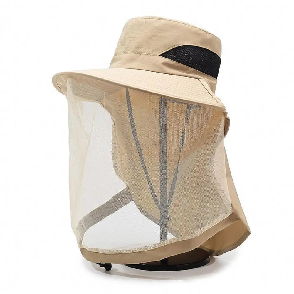 Mosquito Net Sun Hat – Full Mesh UV Protection Fishing Cap