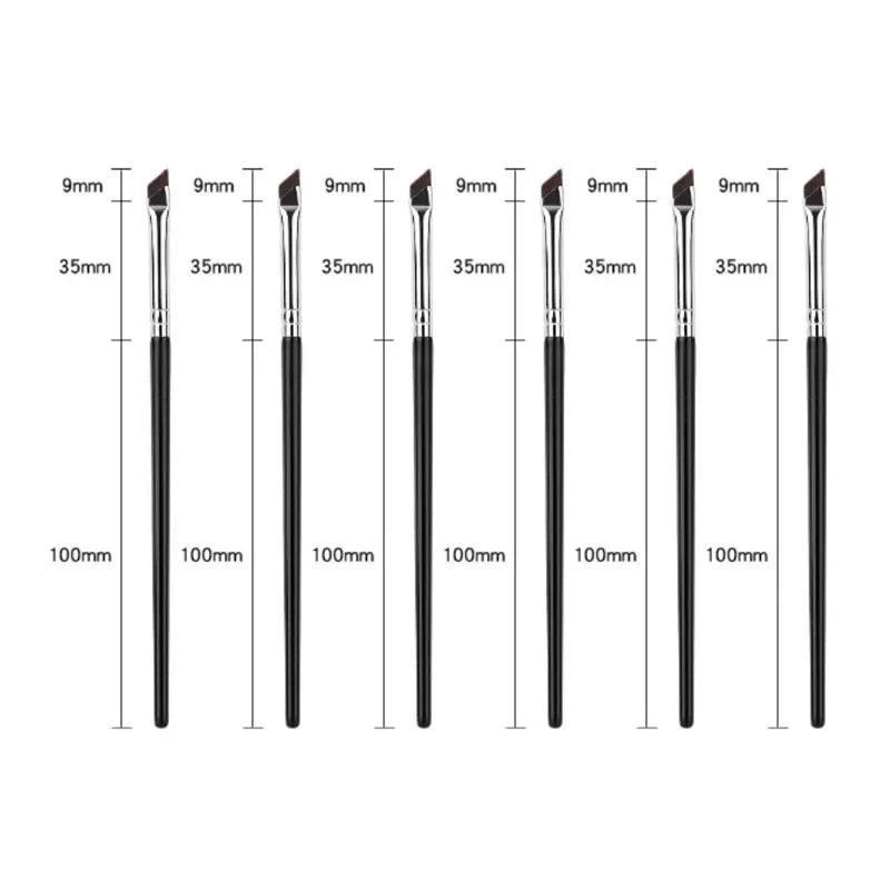 1/2/3/5pcs Ultra-Thin Eyeliner Brush Angled Eyebrow & Precise Detail Brush For Winged Liner And Under Eye Makeup Applicati Oasis Select small 6pcs