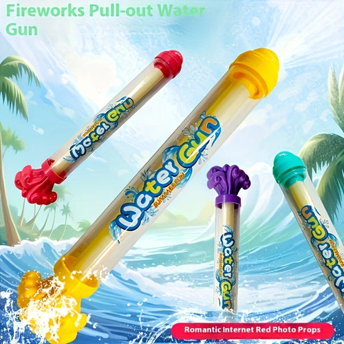 1/4pcs Push-Pop Firework Water Gun, Romantic Firecracker Sprayer for Pool Party, Outdoor Fun Beach Toy, Holiday Gift, Pool Toys Oasis Select