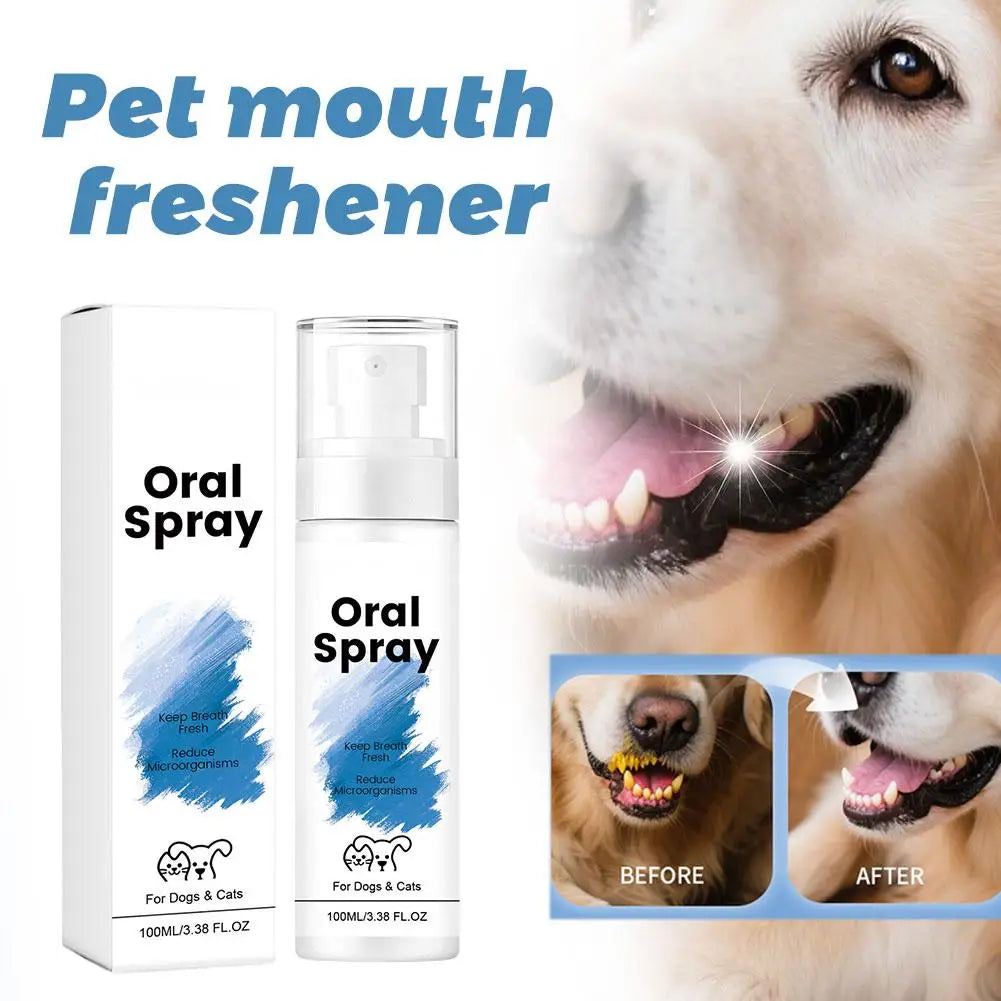Professional Pet Breath Spray 1/2/3 BOX for Bad Breath Dog Cat Oral Hygiene Cleaner Fresh Scent Gum Protection Plaque Oasis Select