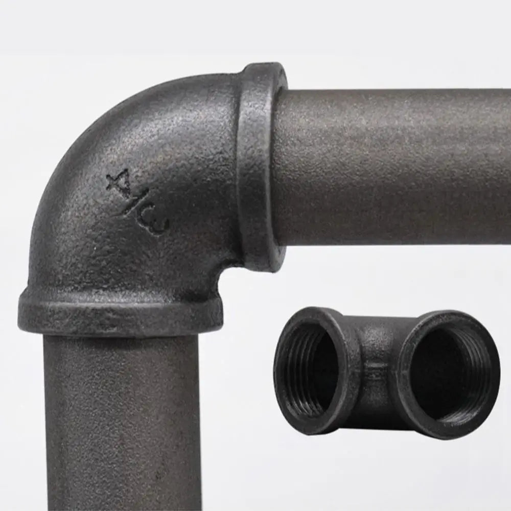 New Black Pipe Fittings Malleable Iron Elbow Plumbing Pipe Joint 1/2'' 3/4'' 1'' Threaded Pipe Connection Oasis Select
