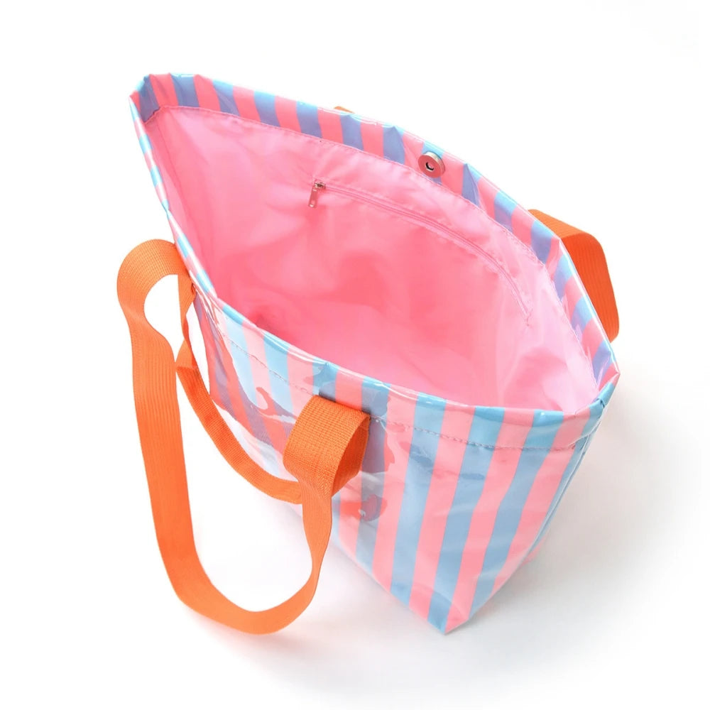 1pcs Women's Striped Handbag Travel Bag Portable Shoulder Bag Shoulder Storage Bag Is An Ideal Clothing Accessory Oasis Select