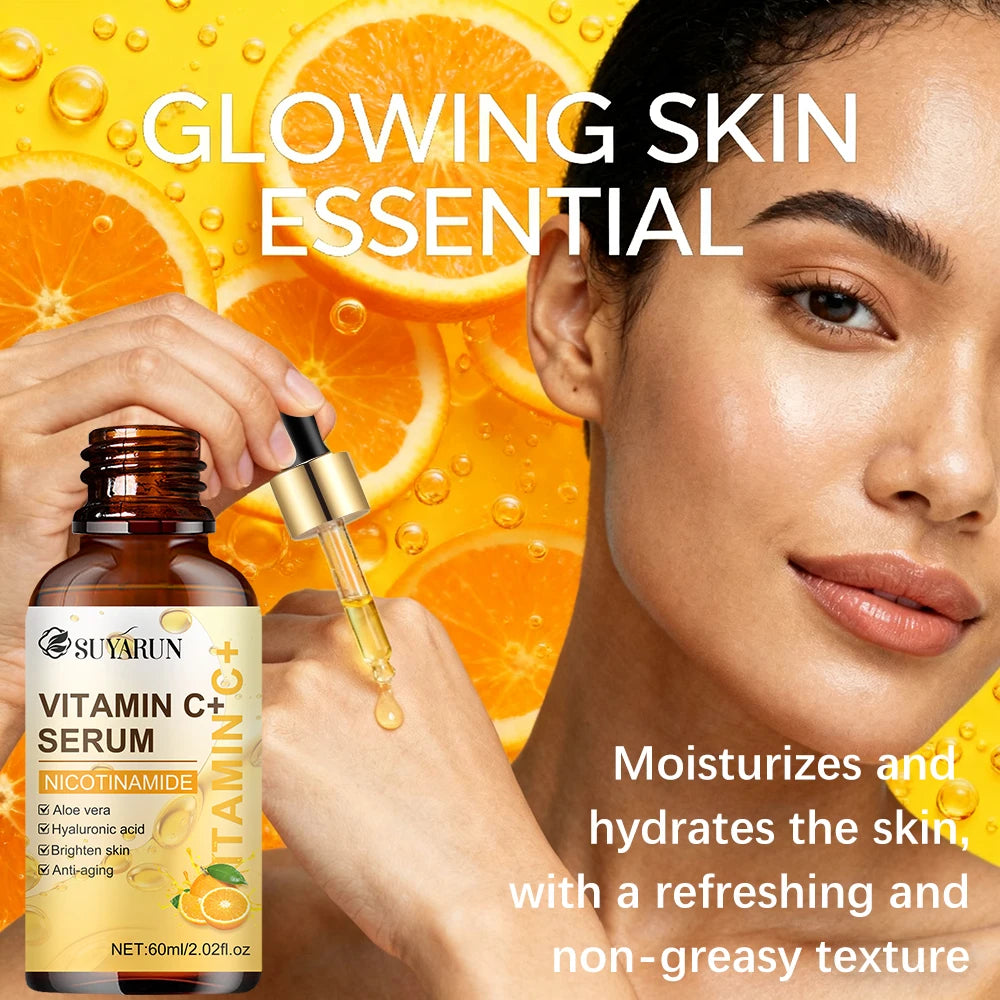 SUYARUN Vitamin C Serum - Brightening & Anti-Aging Face Care, Reduces Dark Spots & Wrinkles, For All Skin Types, Free Shipping. Oasis Select