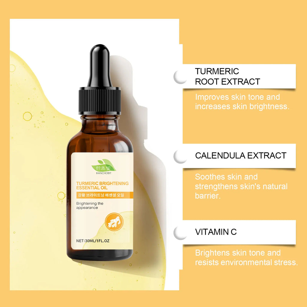 Turmeric Brightening Essential Oil - For Brightening Complexion, Enhancing Radiance, Gentle Improvement, Soothing & Daily Facial Oasis Select