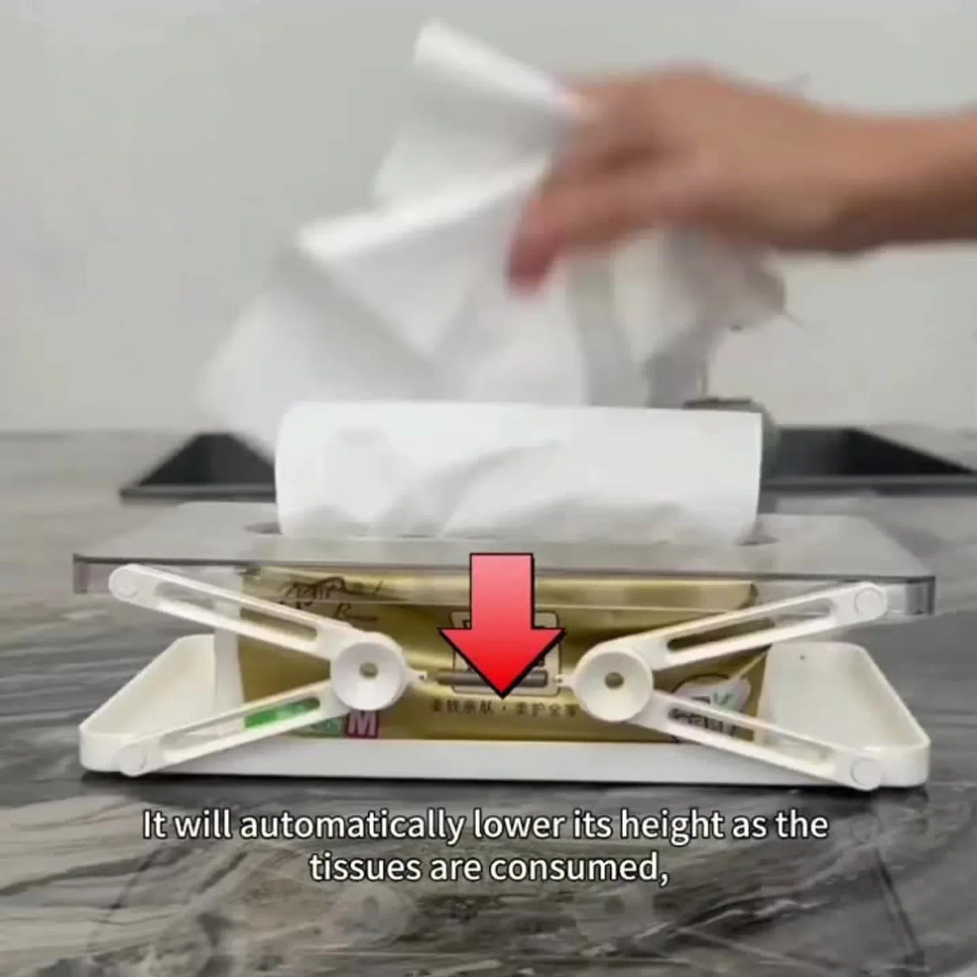 Practical Home Accessory: High, Spring-loaded Tissue Box for Desktop Use Oasis Select