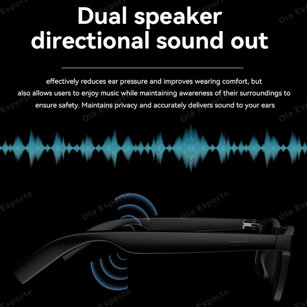 Bluetooth Smart Glasses UV Sunglasses & Wireless Headphones