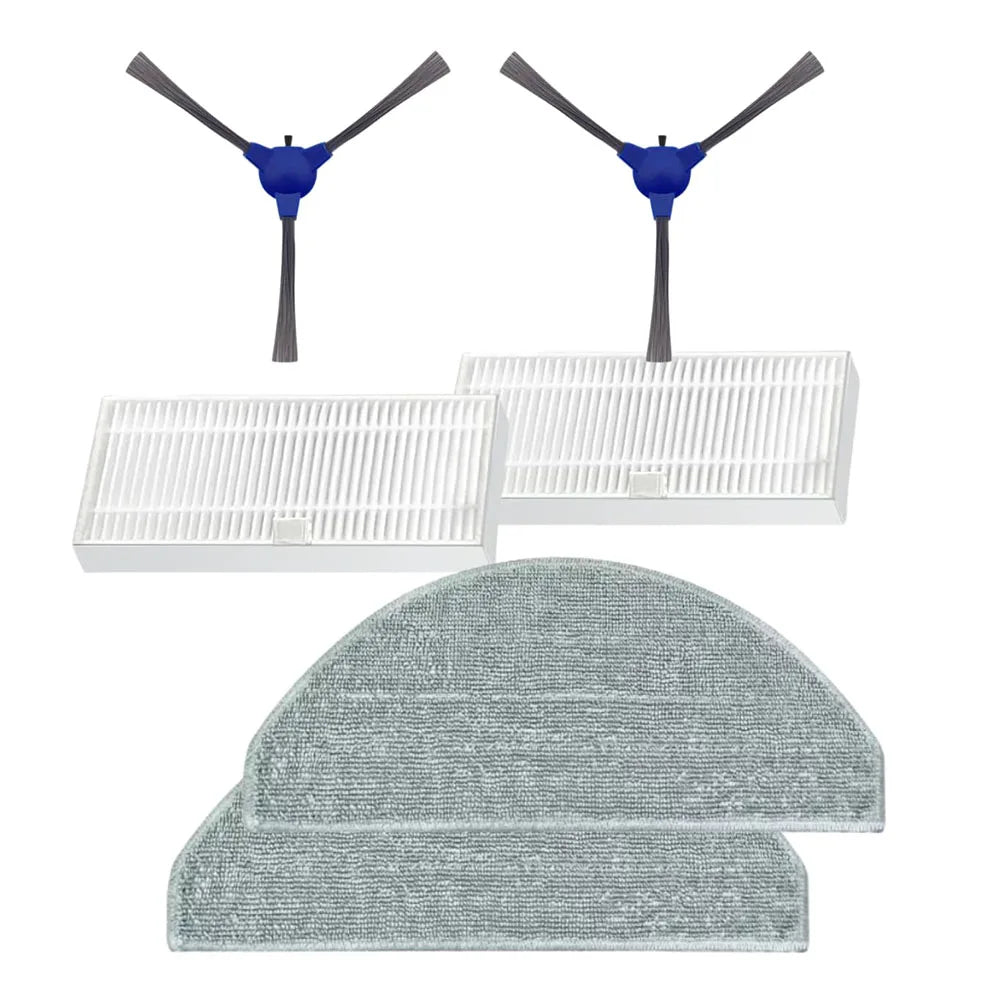 2pcs Side Brushes Filters Mop Pads Set For Cecotec For Conga Y8 Y80 Robot Vacuum Cleaner Spare Parts Home Cleaning Tools Oasis Select